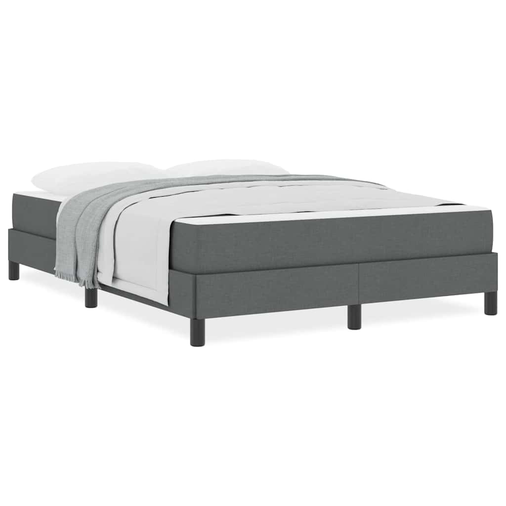 Letto a molle con materasso Grigio scuro 140 x 200 cm Tessuto