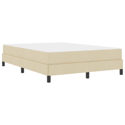 Letto a molle con materasso Crema 140 x 200 cm Tessuto | homemem39