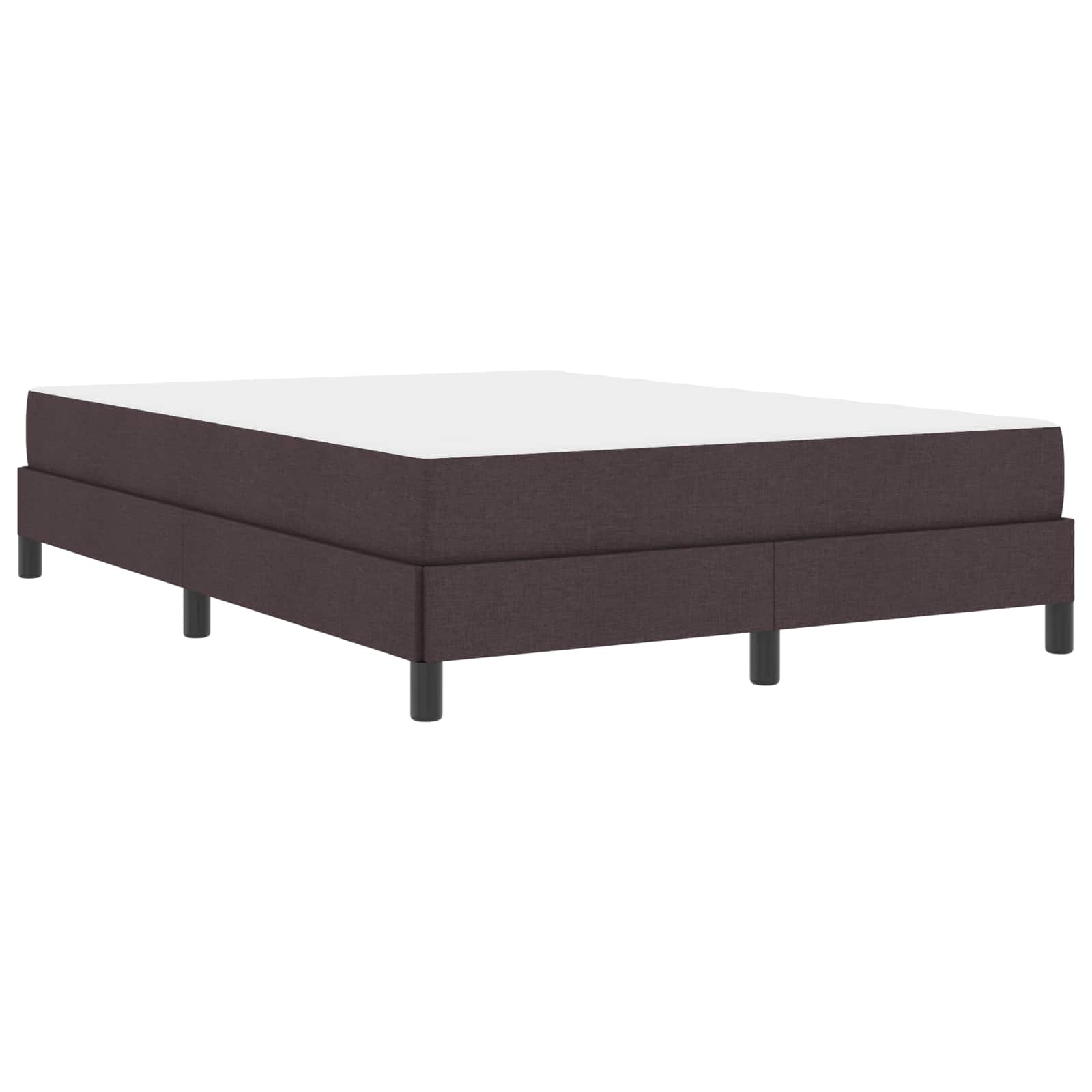 Letto a molle con materasso Marrone Scuro 160 x 200 cm Tessuto | homemem39