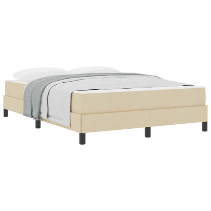 Letto a molle con materasso Crema 160 x 200 cm Tessuto | homemem39