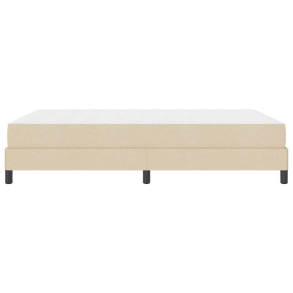 Letto a molle con materasso Crema 160 x 200 cm Tessuto | homemem39