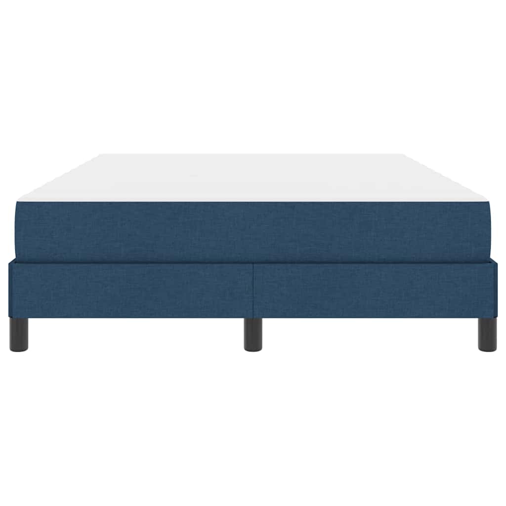 Letto a molle con materasso Blu 160 x 200 cm Tessuto