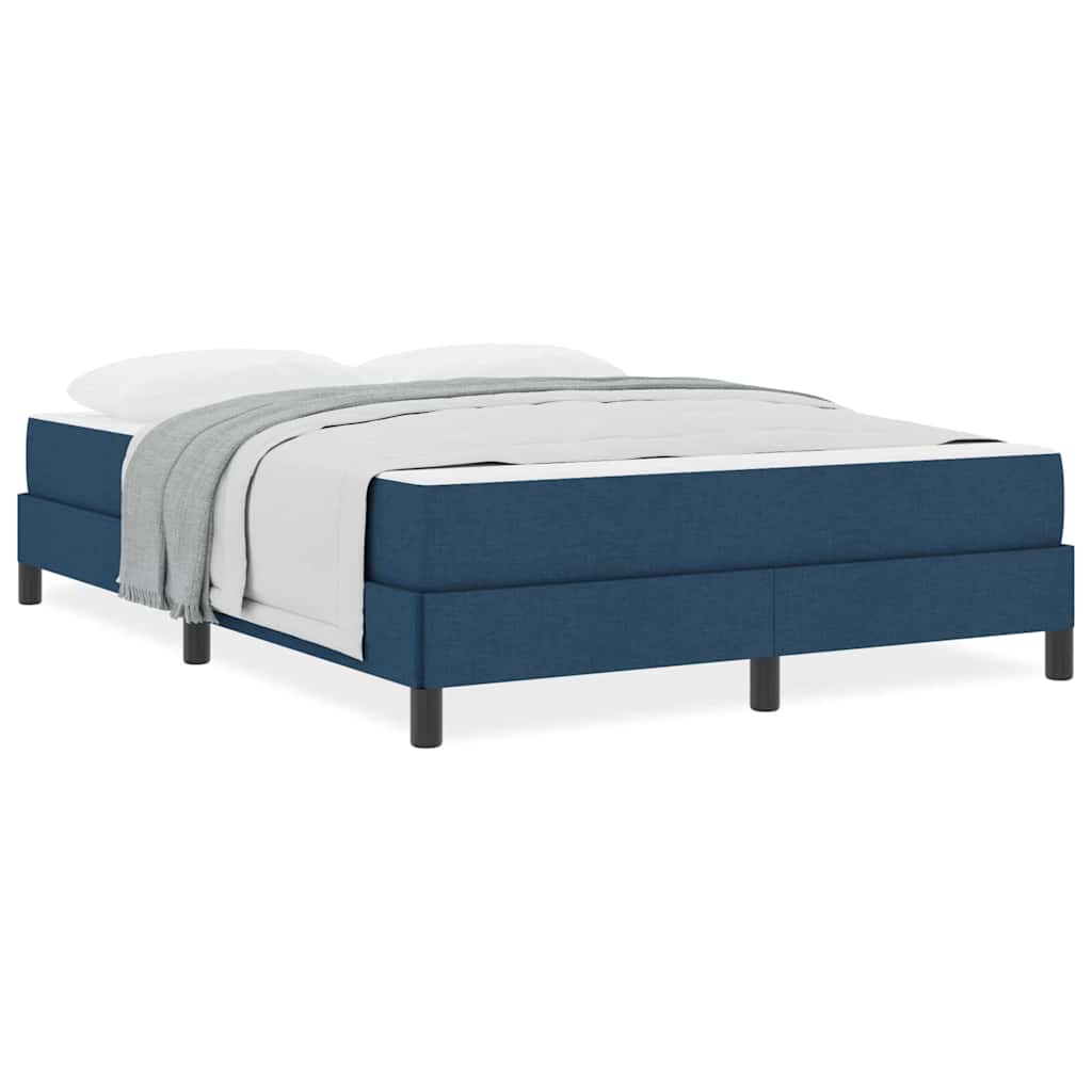 Letto a molle con materasso Blu 160 x 200 cm Tessuto