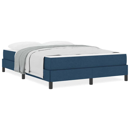 Letto a molle con materasso Blu 160 x 200 cm Tessuto