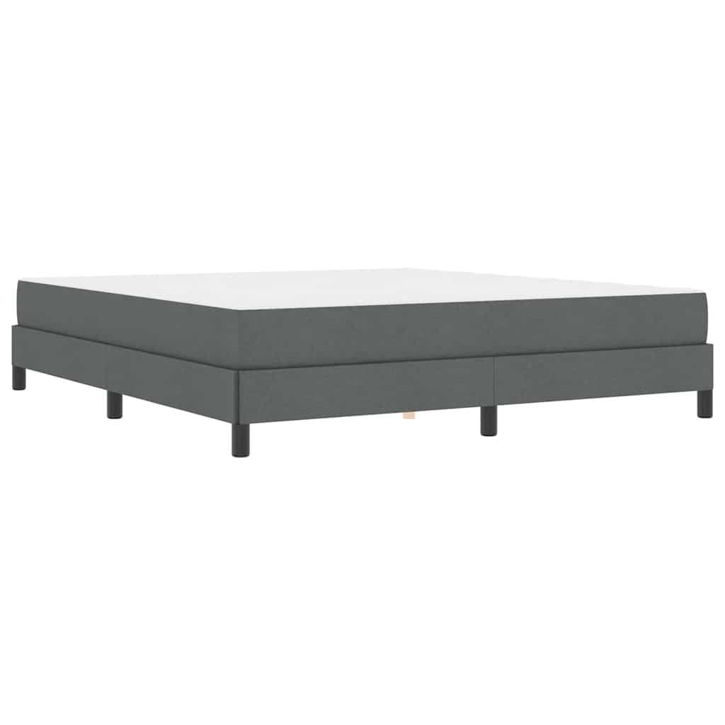 Letto a molle con materasso Grigio scuro 180 x 200 cm Tessuto