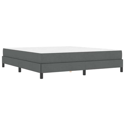 Letto a molle con materasso Grigio scuro 180 x 200 cm Tessuto