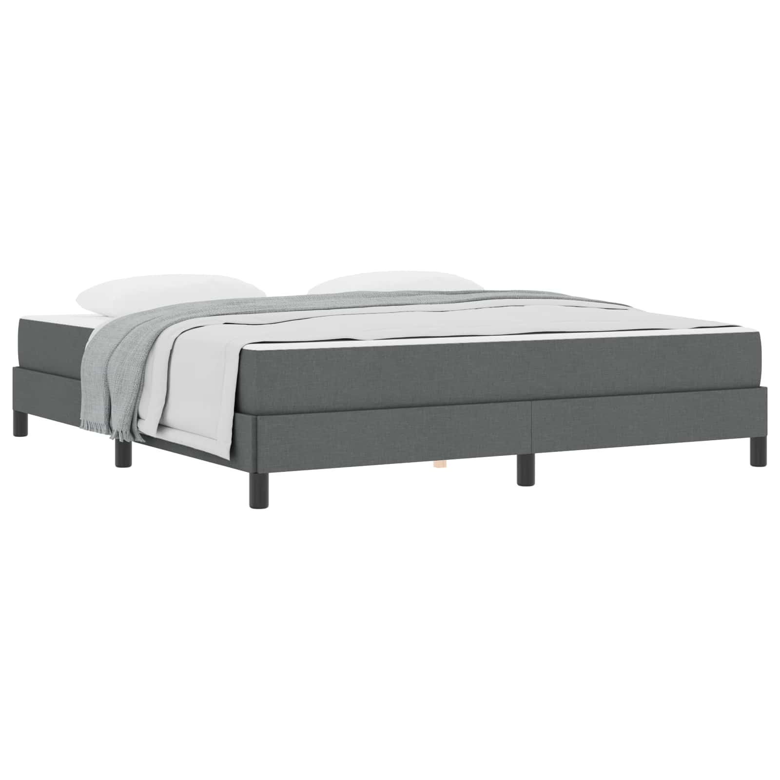 Letto a molle con materasso Grigio scuro 180 x 200 cm Tessuto | homemem39