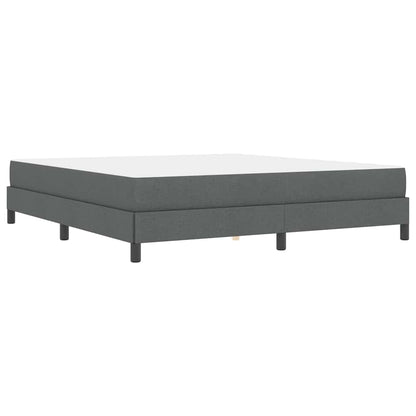 Letto a molle con materasso Grigio scuro 180 x 200 cm Tessuto