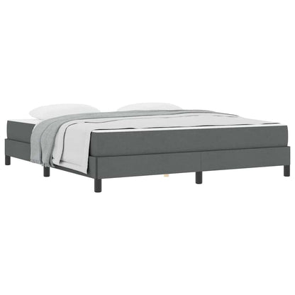 Letto a molle con materasso Grigio scuro 180 x 200 cm Tessuto