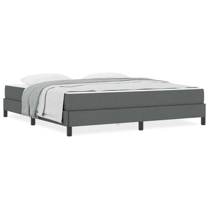 Letto a molle con materasso Grigio scuro 180 x 200 cm Tessuto