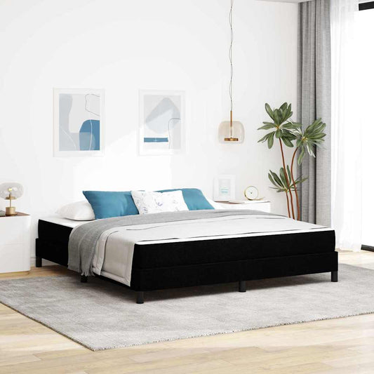 Letto a molle con materasso Nero 180 x 200 cm Tessuto - homemem39