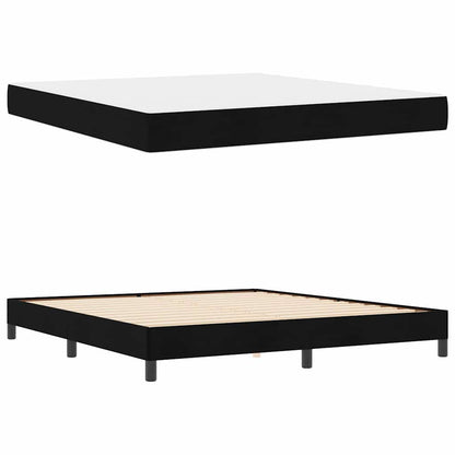 Letto a molle con materasso Nero 180 x 200 cm Tessuto - homemem39