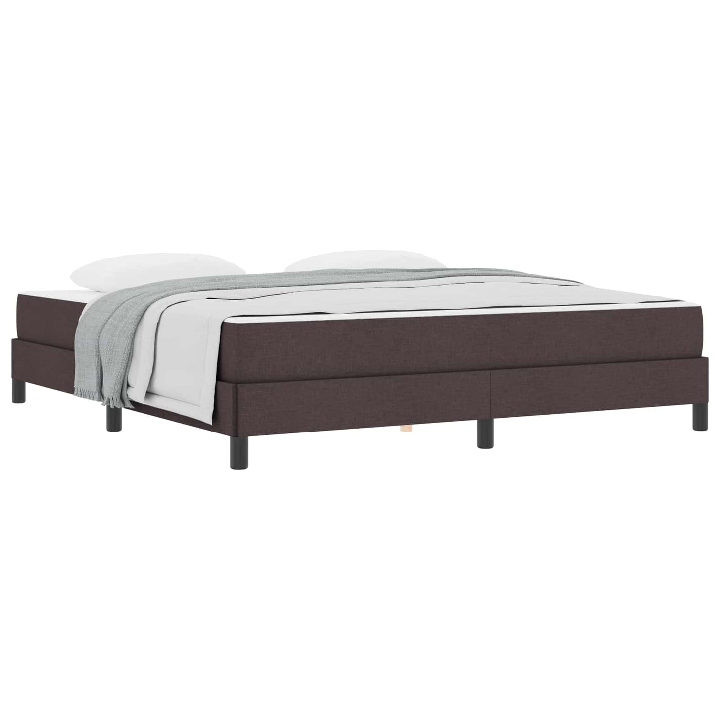 Letto a molle con materasso Marrone Scuro 180 x 200 cm Tessuto | homemem39
