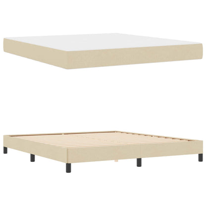 Letto a molle Crema 180 x 200 cm Tessuto | homemem39