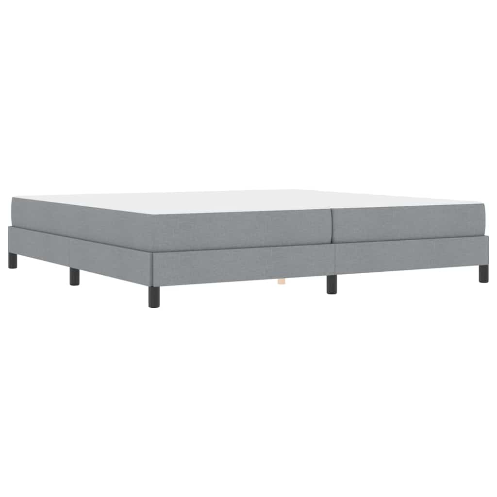 Letto a molle con materasso Grigio chiaro 200 x 200 cm Tessuto