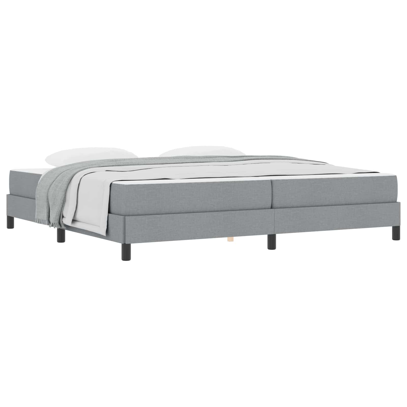 Letto a molle con materasso Grigio chiaro 200 x 200 cm Tessuto | homemem39