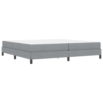 Letto a molle con materasso Grigio chiaro 200 x 200 cm Tessuto