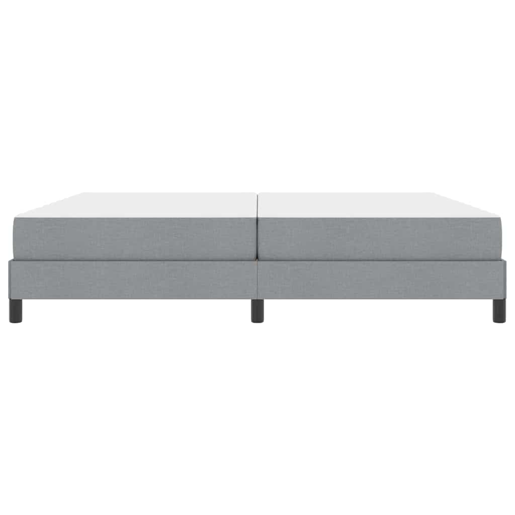 Letto a molle con materasso Grigio chiaro 200 x 200 cm Tessuto