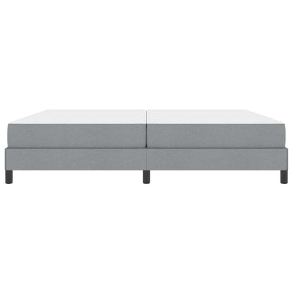 Letto a molle con materasso Grigio chiaro 200 x 200 cm Tessuto