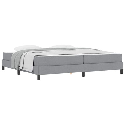 Letto a molle con materasso Grigio chiaro 200 x 200 cm Tessuto