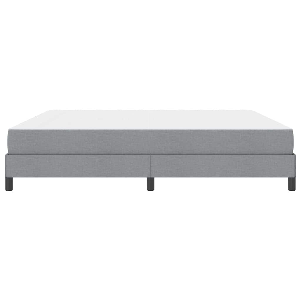 Letto a molle con materasso Grigio chiaro 200 x 200 cm Tessuto