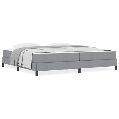 Letto a molle con materasso Grigio chiaro 200 x 200 cm Tessuto