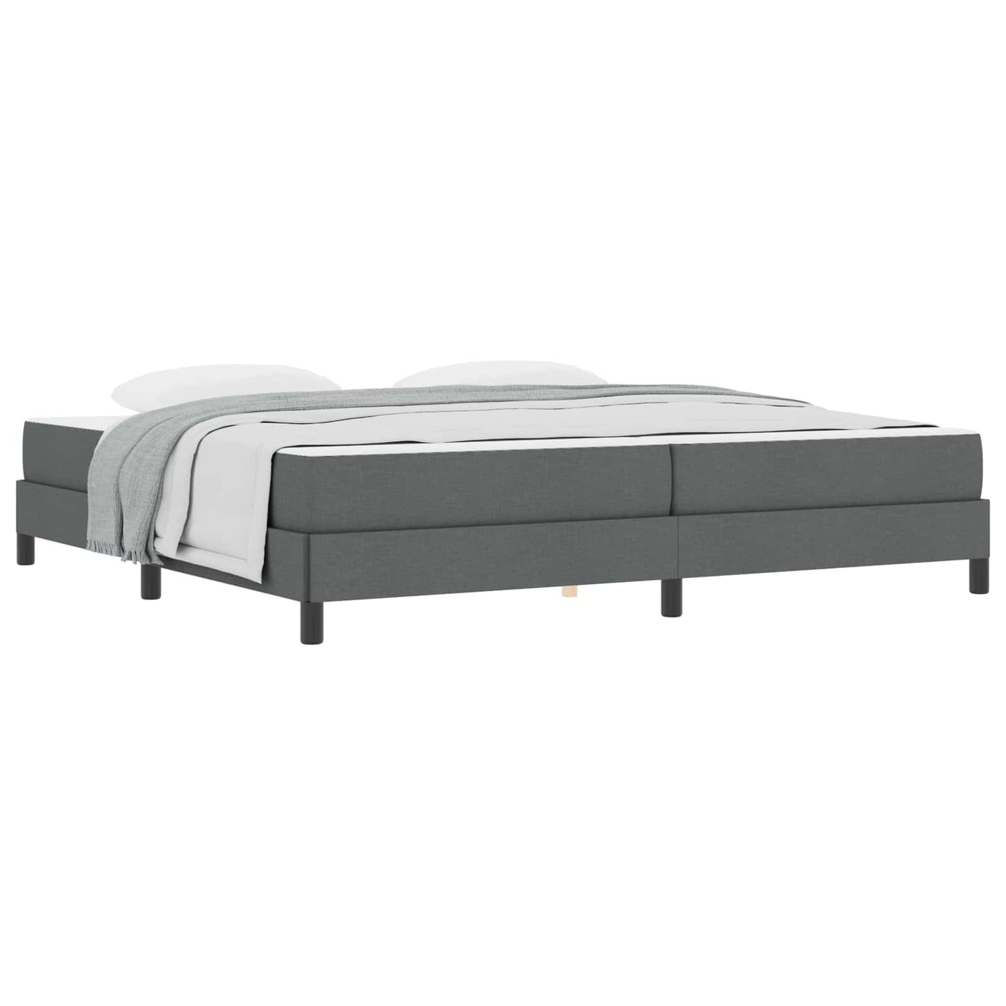 Letto a molle con materasso Grigio scuro 200 x 200 cm Tessuto | homemem39