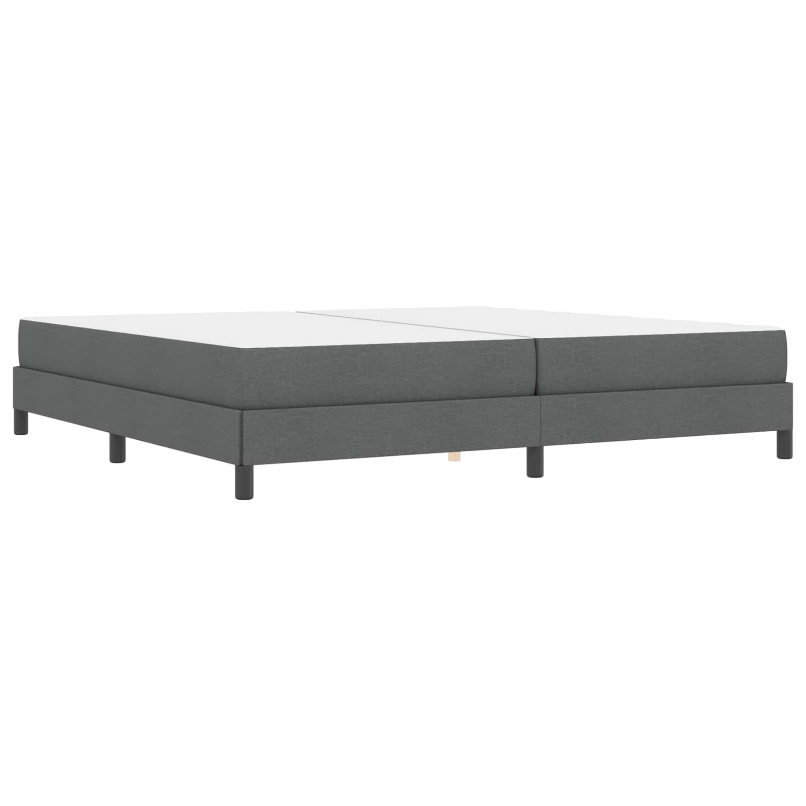 Letto a molle con materasso Grigio scuro 200 x 200 cm Tessuto | homemem39