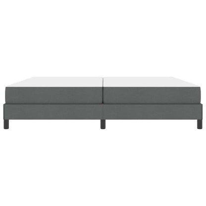 Letto a molle con materasso Grigio scuro 200 x 200 cm Tessuto
