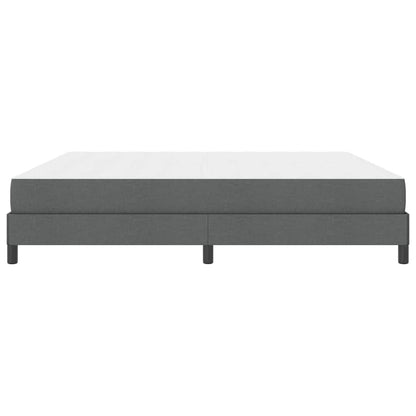 Letto a molle con materasso Grigio scuro 200 x 200 cm Tessuto
