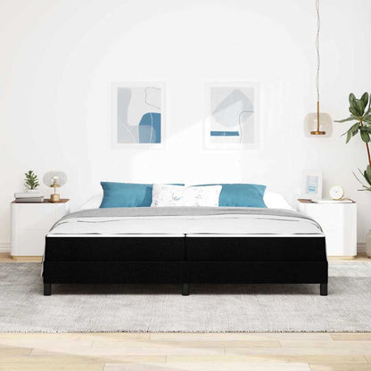 Letto a molle con materasso Nero 200 x 200 cm Tessuto | homemem39