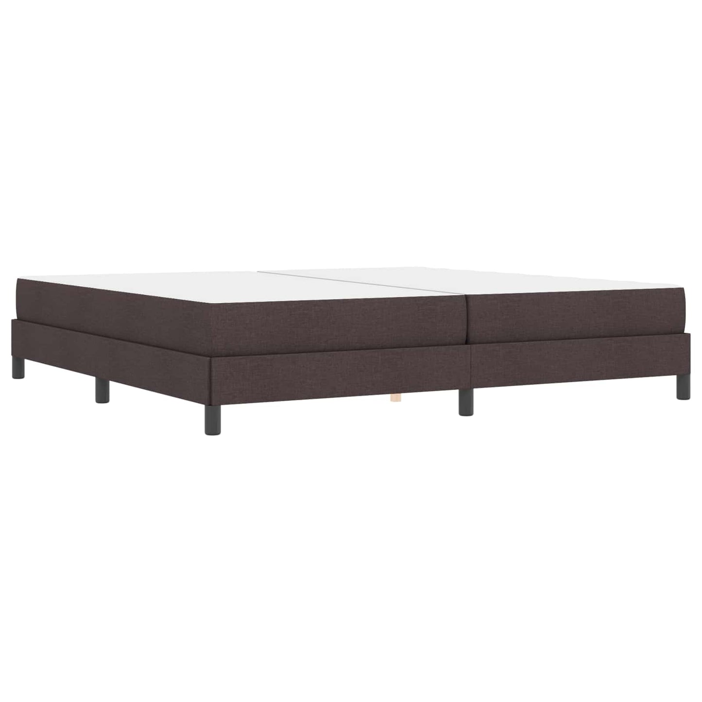 Letto a molle con materasso Marrone Scuro 200 x 200 cm Tessuto | homemem39