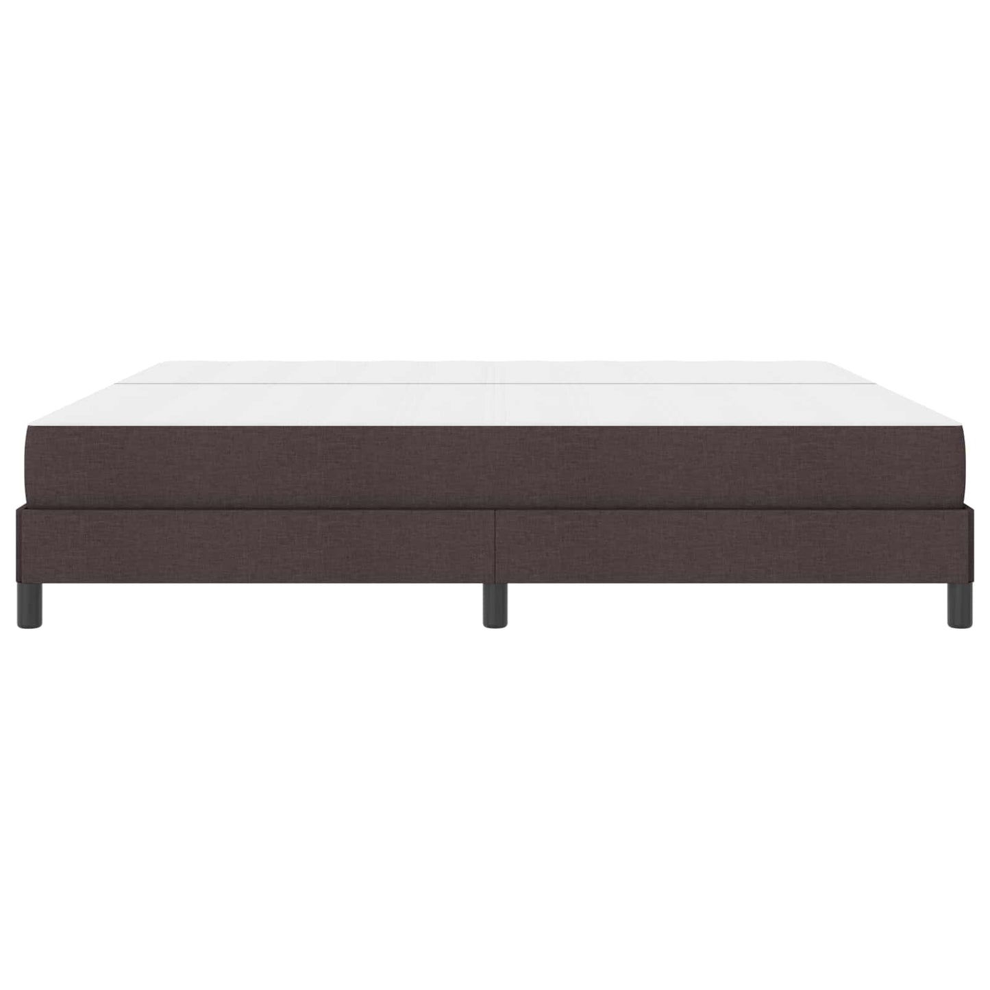 Letto a molle con materasso Marrone Scuro 200 x 200 cm Tessuto | homemem39