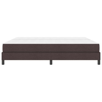 Letto a molle con materasso Marrone Scuro 200 x 200 cm Tessuto | homemem39