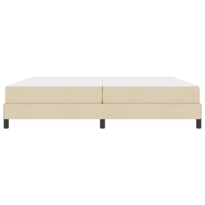 Letto a molle con materasso Crema 200 x 200 cm Tessuto