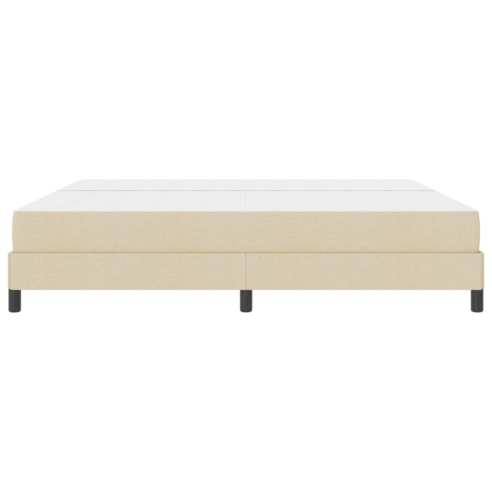 Letto a molle con materasso Crema 200 x 200 cm Tessuto | homemem39