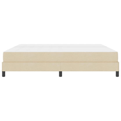 Letto a molle con materasso Crema 200 x 200 cm Tessuto | homemem39