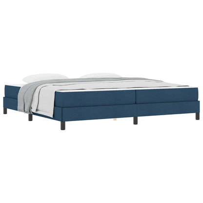 Letto a molle con materasso Blu 200 x 200 cm Tessuto