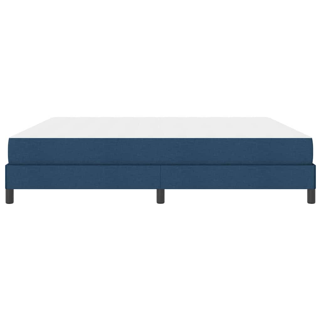 Letto a molle con materasso Blu 200 x 200 cm Tessuto
