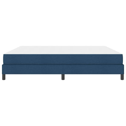 Letto a molle con materasso Blu 200 x 200 cm Tessuto