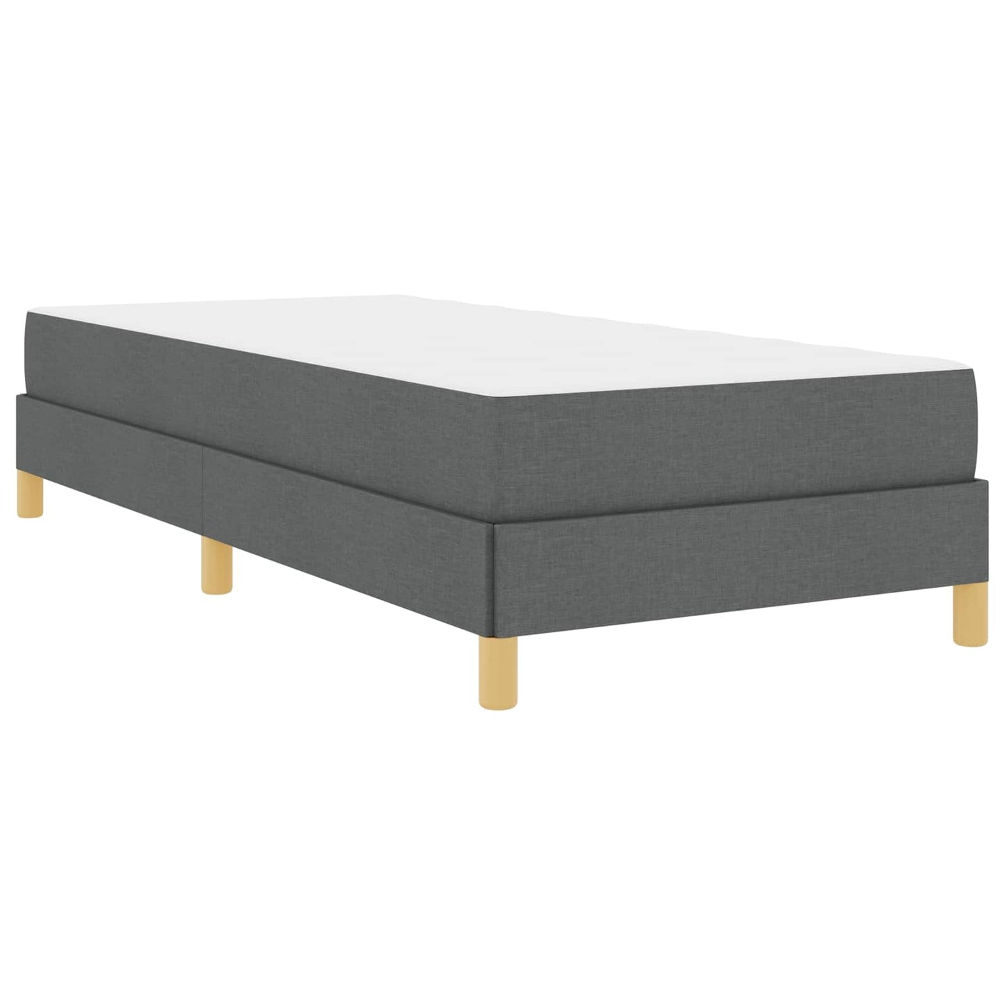 Letto a molle con materasso Grigio scuro 80 x 200 cm Tessuto | homemem39