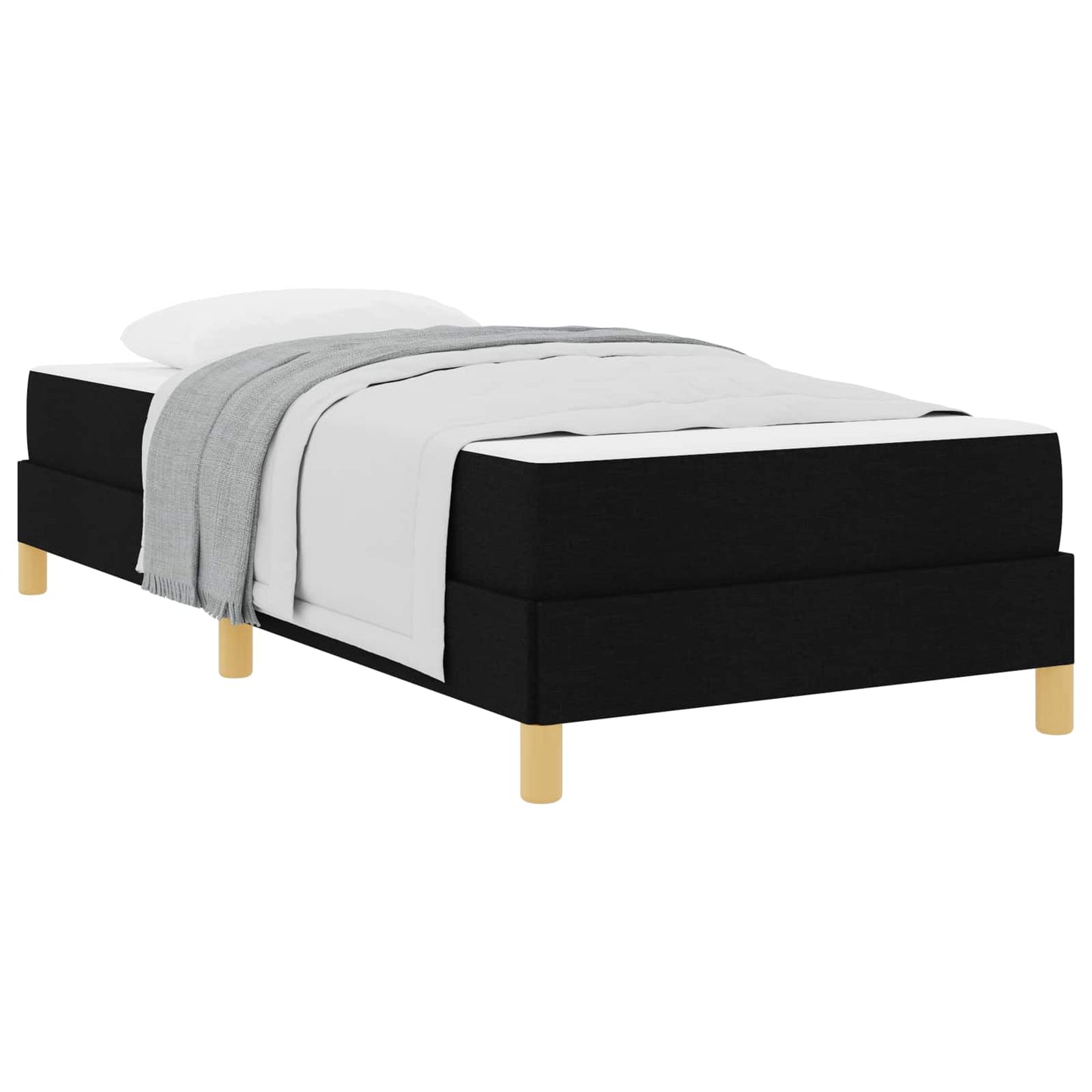 Letto a molle con materasso Nero 80 x 200 cm Tessuto | homemem39