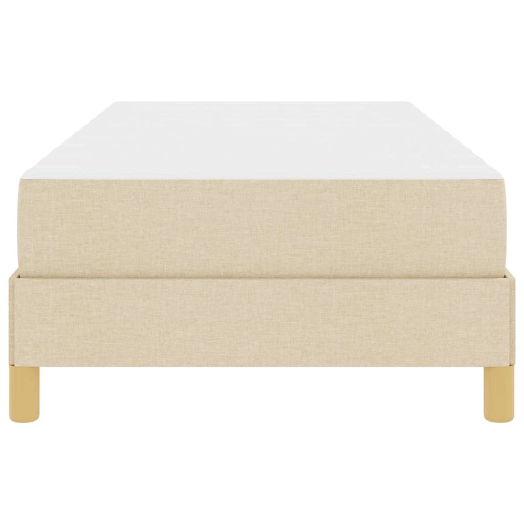 Letto a molle con materasso Crema 80 x 200 cm Tessuto | homemem39