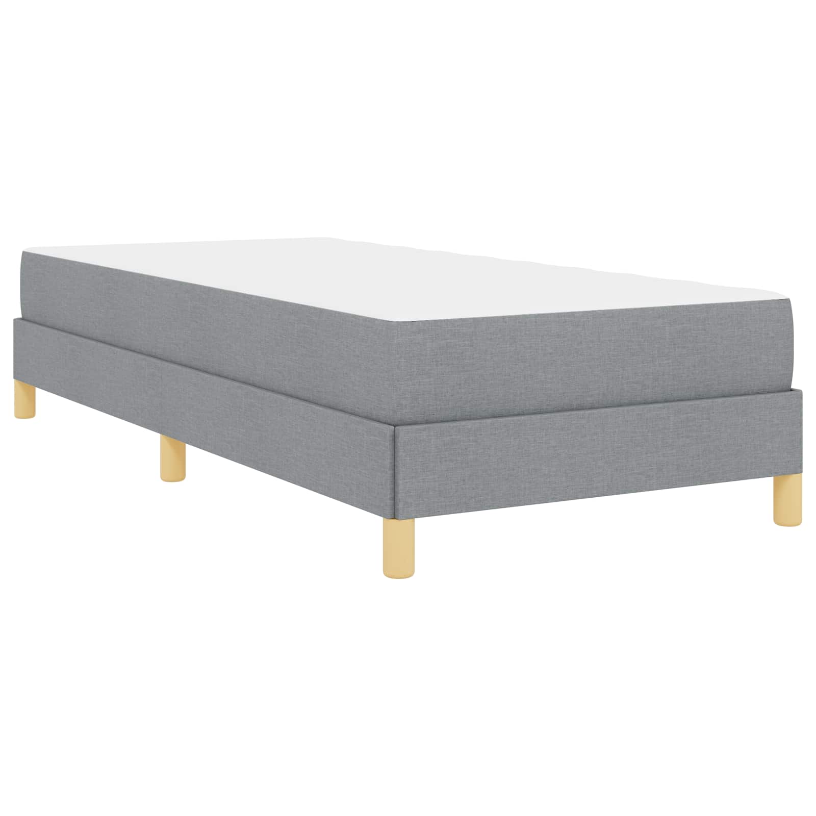 Letto a molle con materasso Grigio chiaro 90 x 190 cm Tessuto | homemem39