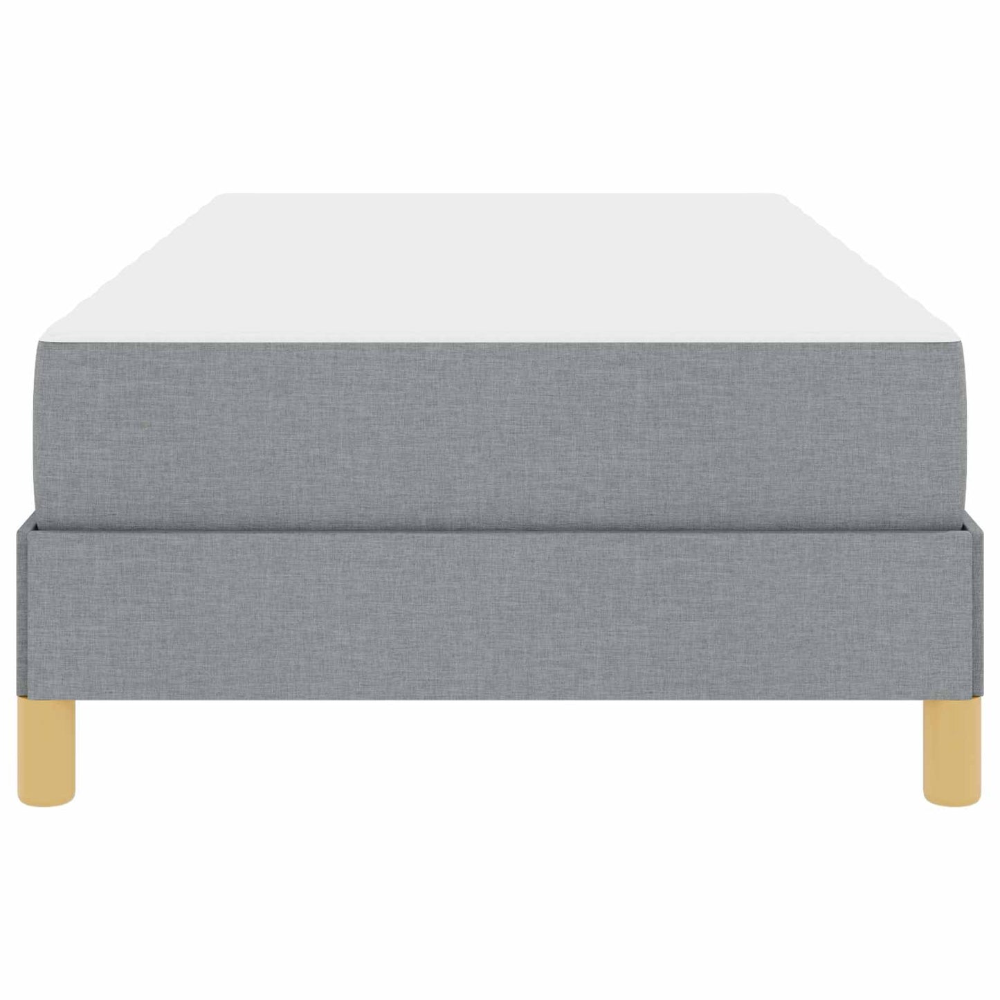 Letto a molle con materasso Grigio chiaro 90 x 190 cm Tessuto