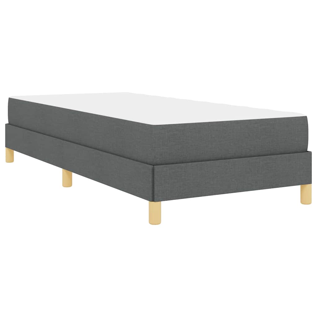 Letto a molle con materasso Grigio scuro 90 x 190 cm Tessuto | homemem39