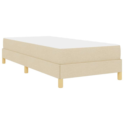 Letto a molle con materasso Crema 90 x 190 cm Tessuto | homemem39
