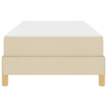 Letto a molle con materasso Crema 90 x 190 cm Tessuto | homemem39