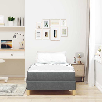 Letto a molle con materasso Grigio scuro 90 x 200 cm Tessuto | homemem39
