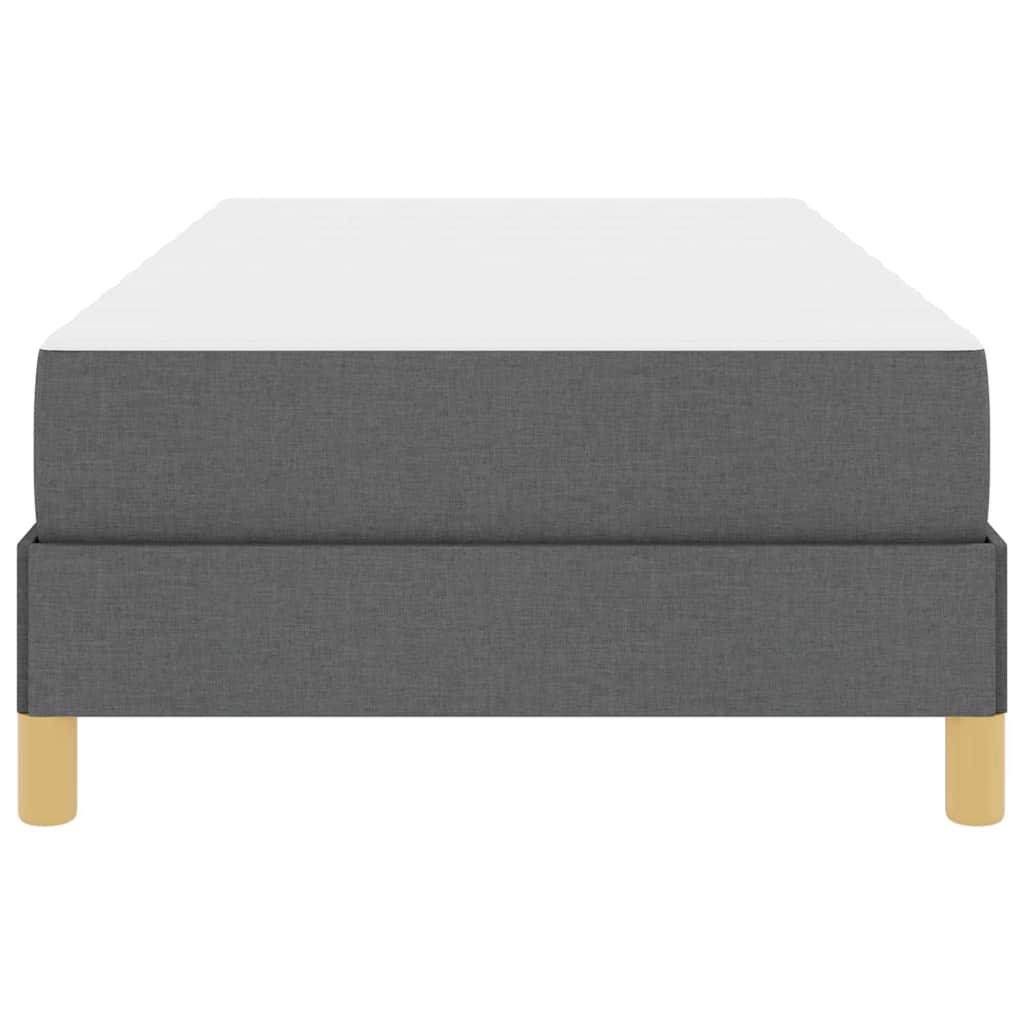 Letto a molle con materasso Grigio scuro 90 x 200 cm Tessuto | homemem39